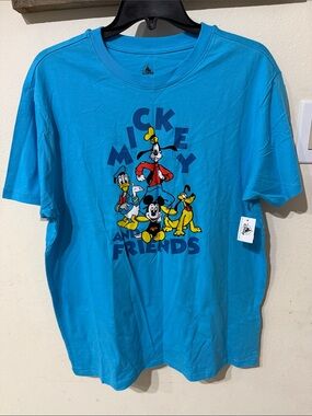 NWT Disney Mickey & Friends Blue Graphic Tee